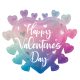 Happy Valentine's Day Ombre foil balloon 68 cm