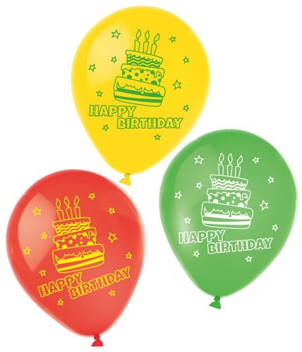 Happy Birthday Balloon 22,8 cm (6 pieces)