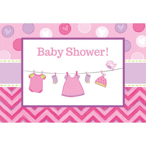 Baby Girl Shower invitation card 8 pieces