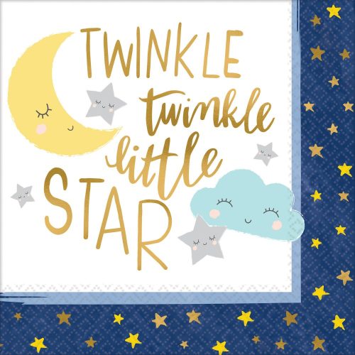 Twinkle Twinkle Twinkle Little Star Moon napkin 16 pcs 33x33 cm 16 pcs 33x33 cm