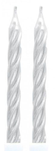 Silver Cake Candle Set (10 pieces)