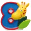 Safari birthday candle, number candle 8