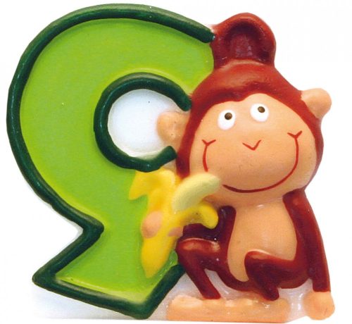 Safari cake candle, number candle 9-es