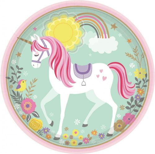 Unicorn Magical paper plate 8 pcs 22,9 cm