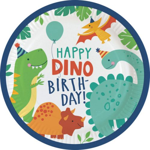 Dinosaur Dino-Mate paper plate 8 pcs 23 cm