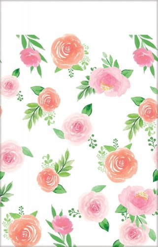 Floral Baby Paper Tablecover 137*259 cm