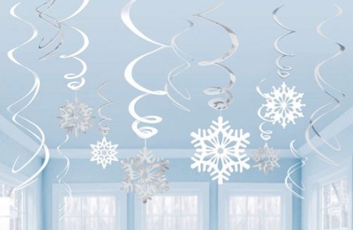 Snowflake, Snowflake ribbon decoration set of 12 set