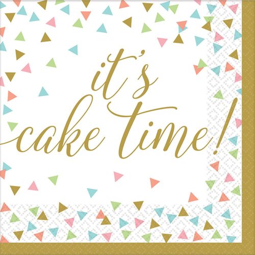 Confetti Cake Time napkin 36 pcs 33x33 cm