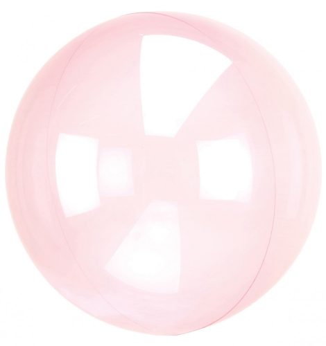 Transparent Crystal Orb Dark Pink Foil Balloon 45 cm