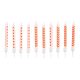 Colour Orange spiral cake candle, candle set of 10 pieces