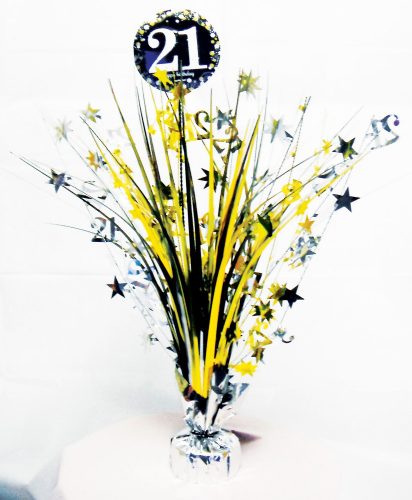 Happy Birthday gold 21 centrepiece 45,7 cm