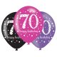 Happy Birthday 70 Pink Balloon (6 pieces)