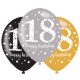 Happy Birthday 18 Gold air-balloon, balloon 6 pcs 11 inch (27,5 cm)