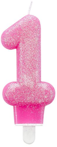 Colour sparkling cake candle, number candle 1-es