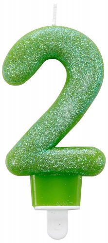 Colour sparkling cake candle, number candle 2-es