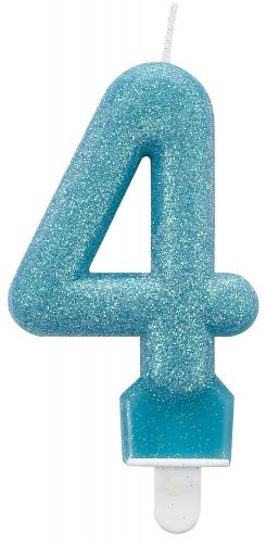Colour sparkling cake candle, number candle 4-es
