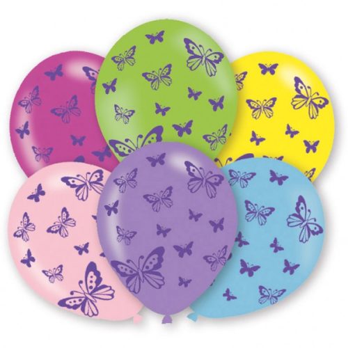 Butterfly Colorful air-balloon, balloon 6 pieces 11 inch (27,5 cm)
