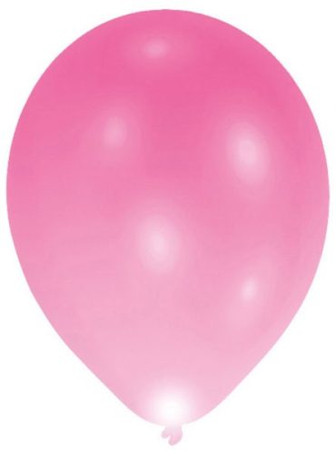 LED Balloon (5 pieces, 27,5 cm) Pink