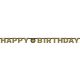 Happy Birthday gold hologram Banner 213 cm