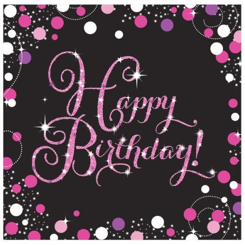 Happy Birthday Napkins (16 pieces) 32,7*32,7 cm