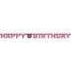 Happy Birthday Pink Banner 213 cm