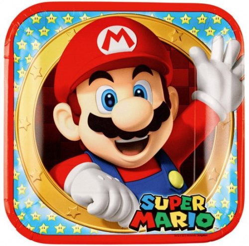 Super Mario Mushroom World paper plate 8 pcs 23 cm