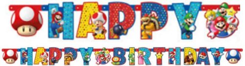 Super Mario Happy Birthday Banner 190 cm