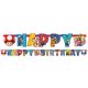 Super Mario Mushroom World Happy Birthday Banner 190 cm