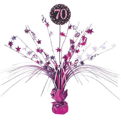 Happy Birthday pink 70 centrepiece 45,7 cm