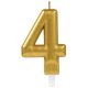 Gold, Gold number candle 4 es cake candle