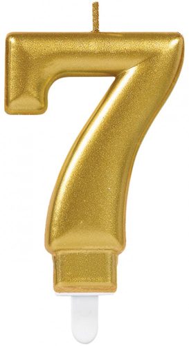Number Gold Gold Number Candle 7 Cake Candle