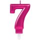 pink number candle 7 es cake candle
