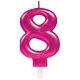 Number Pink Pink number candle 8 birthday candle