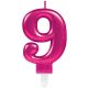 Number Pink Pink number candle number 9 cake candle