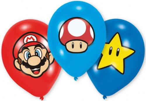 Super Mario Mushroom air-balloon, balloon 6 pcs 11 inch (27,5cm)