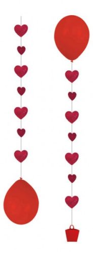 Heart Balloon Ribbon + Balloon weight set (3 pieces)
