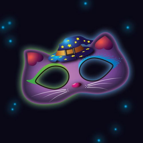 Glow Stick Cat plastic mask 19x10 cm 19x10 cm