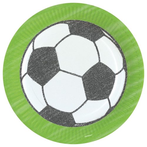 Football Kicker Party paper plate 8 pcs 23 cm