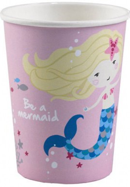 Mermaid Shellebrate paper cup 8 pcs 250 ml
