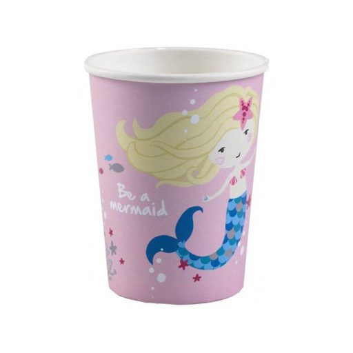 Mermaid Shellebrate paper cup 8-piece 250 ml