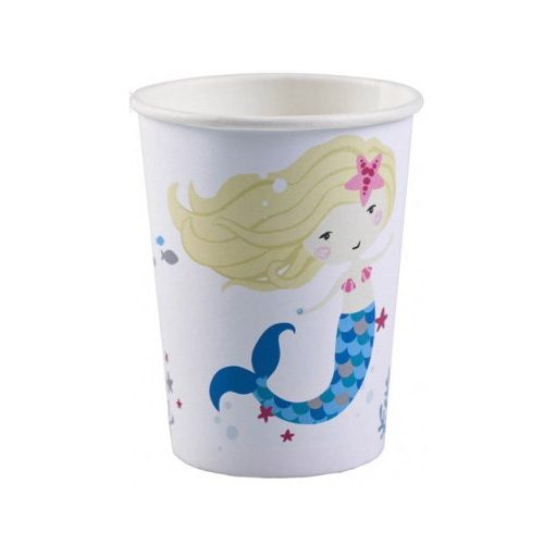 Mermaid Shellebrate paper cup 8 pcs 250 ml