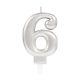 Silver, Silver number candle, cake candle 6 sizes