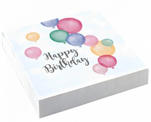 Happy Birthday Pastel napkin 20 pcs 33x33 cm