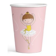 Ballet Little Dancer Ballerina Paper Cup 8 pcs 250 ml