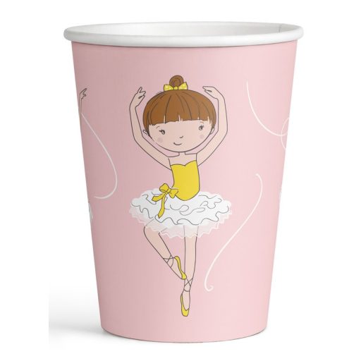 Ballet Little Dancer Ballerina Paper Cup 8 pcs 250 ml