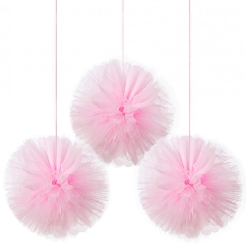 Hanging Tulle PomPom Decoration (3 pieces)