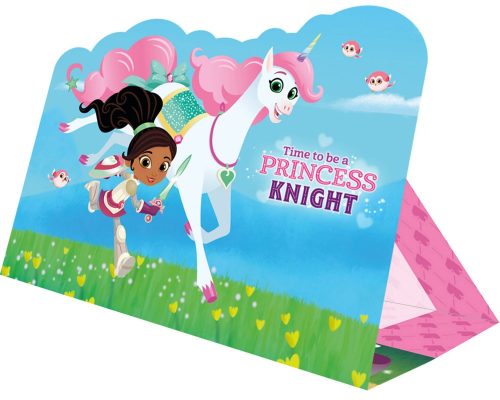 Nella the Princess Knight Party Invitation Card + Envelope (8 pieces)