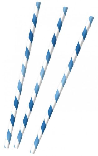 Sky Blue paper straw, set of 12 set