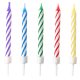 Colour spiral cake candle, candle set 10 pcs.