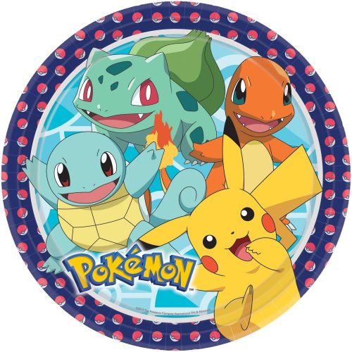 Pokémon Initial paper plate 8 pcs 23 cm